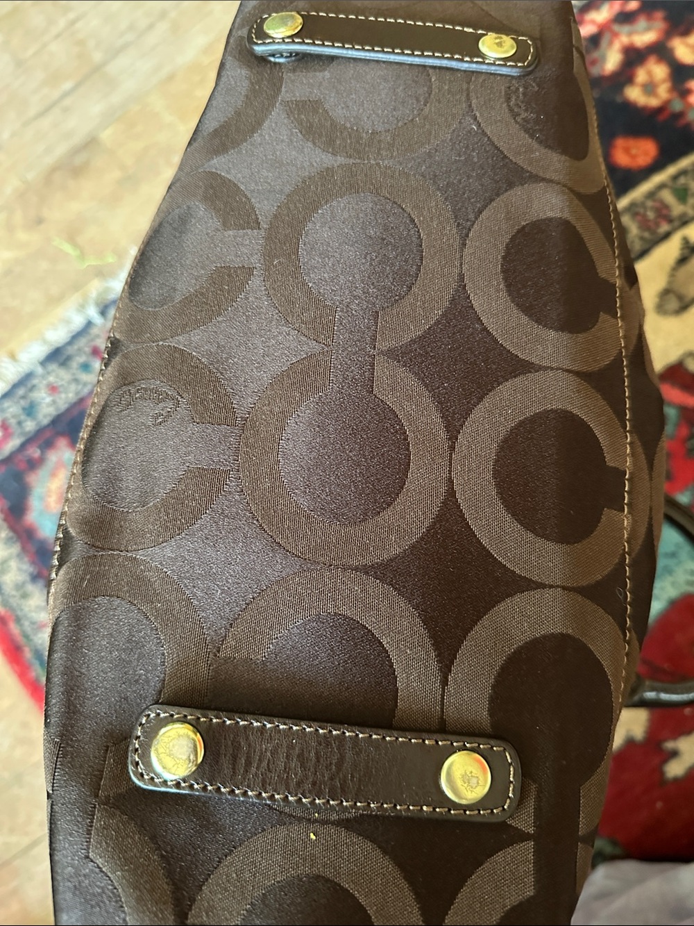 Coach Y2k Madison Op Art Satchel Bag - Gem